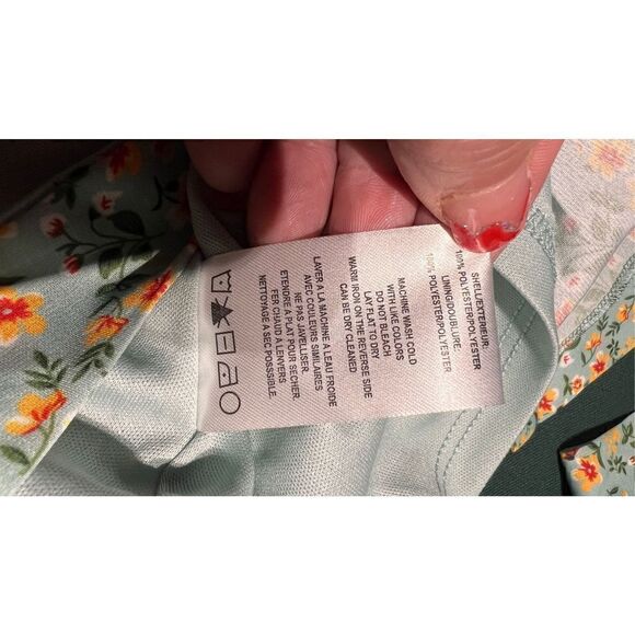 VIGOSS FLORAL WRAP SKIRT CORNFLOWER WOMENS SZ L NEW WITH TAGS - Picture 9 of 11